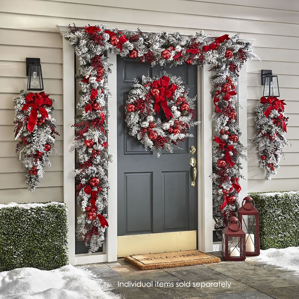 Usphonecards - The Cordless Prelit Red And White Holiday Trim