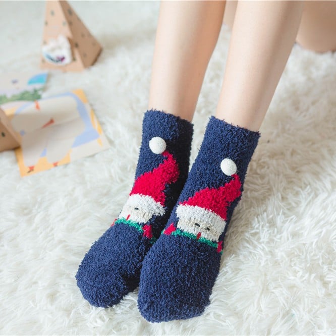 Usphonecards - Cute Christmas Style Thickened Warm Socks