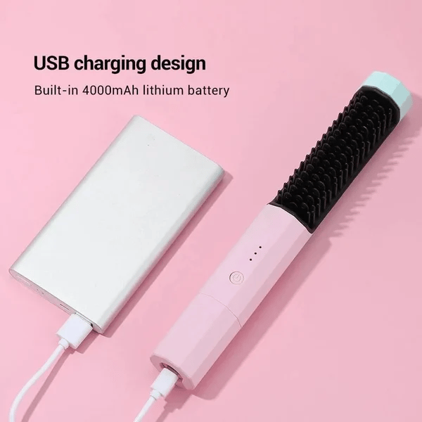 Usphonecards - Portable Cordless Hair Straightening Brush