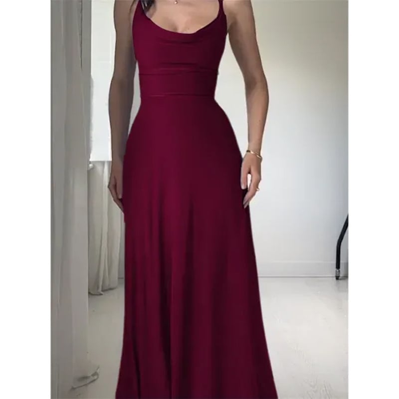 Usphonecards - Lulah Drape Maxi Dress with Built-in Bra