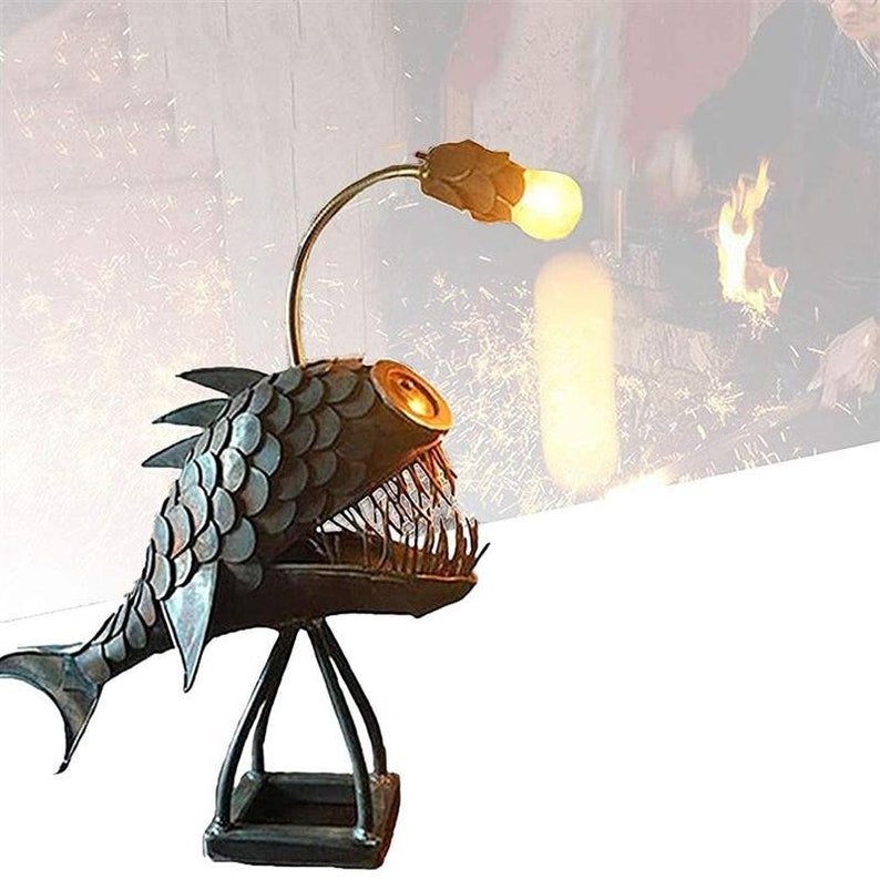 Usphonecards - Angler Fish Lamp-Best Home Decor Custom Art