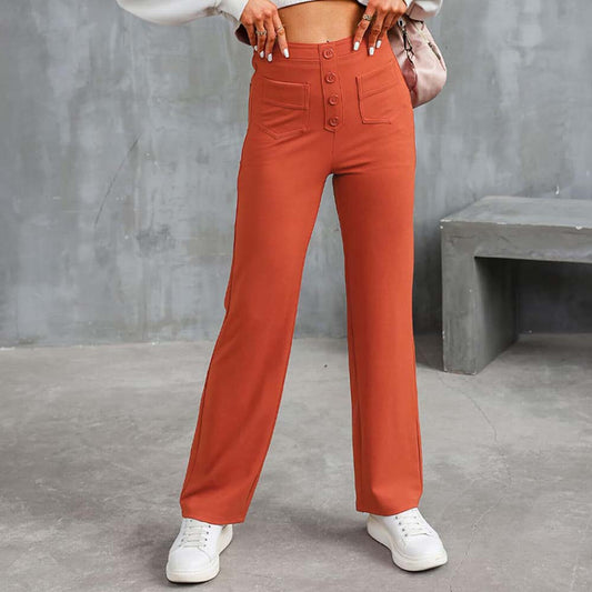 💥🔥Hottest products this month - High-waisted Elastic Casual Trousers - naotstore