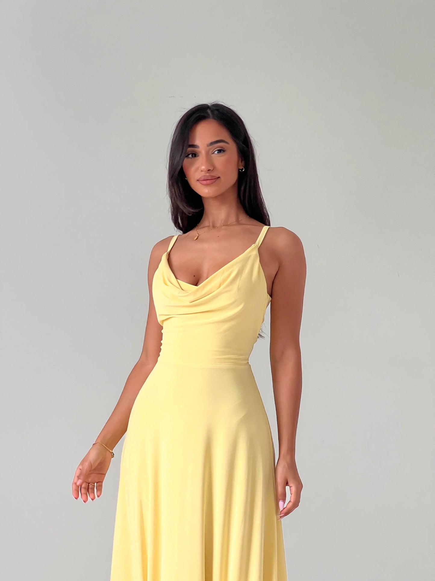 Usphonecards - Lulah Drape Maxi Dress with Built-in Bra