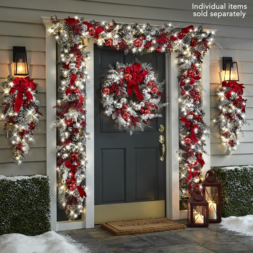 Usphonecards - The Cordless Prelit Red And White Holiday Trim