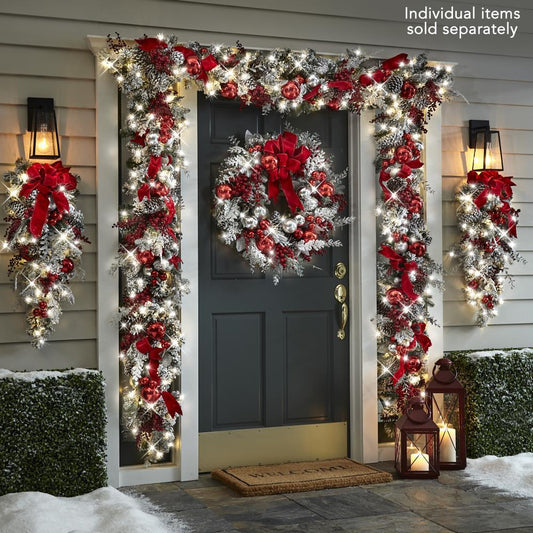 Usphonecards - The Cordless Prelit Red And White Holiday Trim