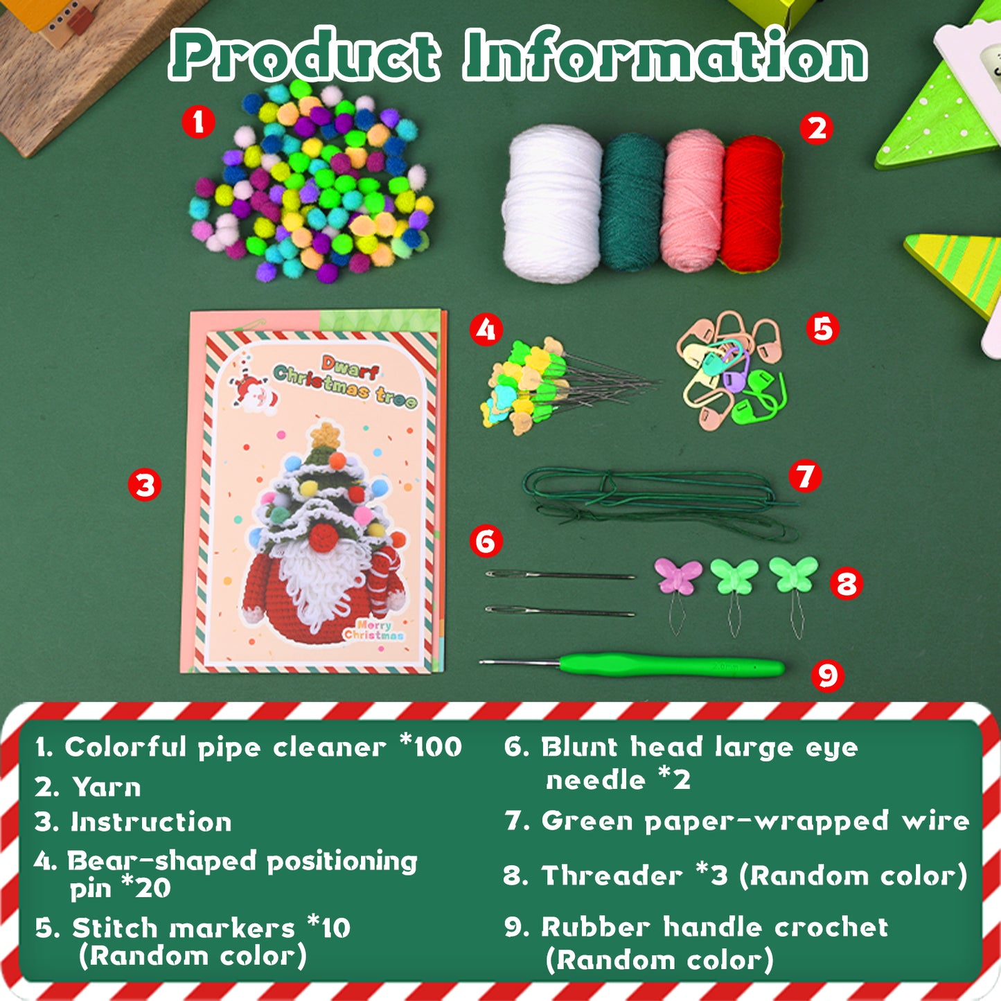 Christmas new woven jewelry handmade DIY gift crochet material package