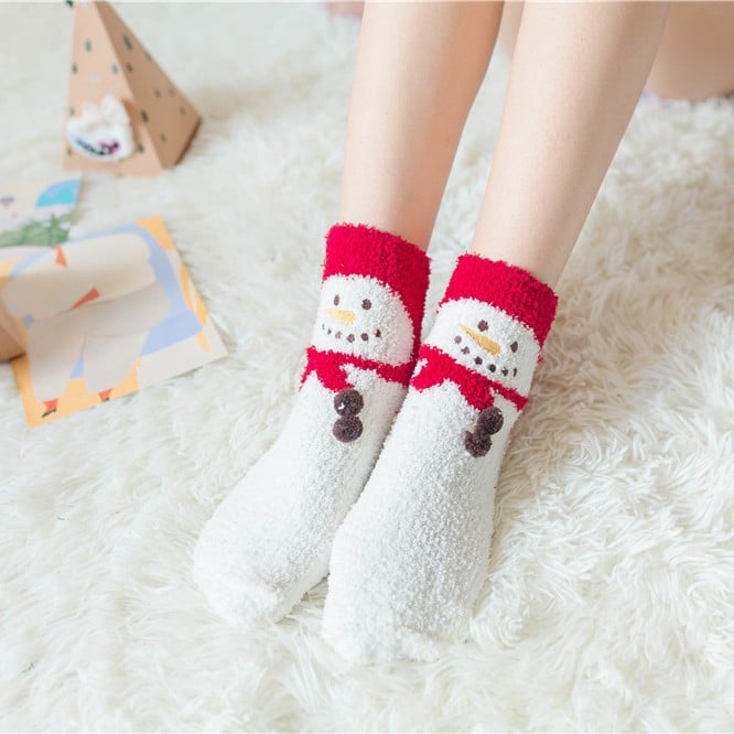 Usphonecards - Cute Christmas Style Thickened Warm Socks