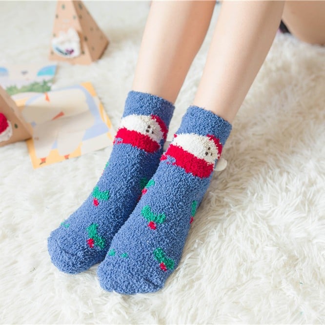 Usphonecards - Cute Christmas Style Thickened Warm Socks