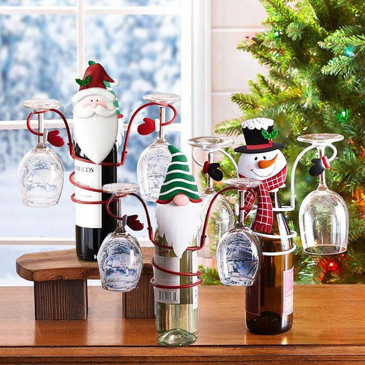 Usphonecards - Holiday Wine Bottle & Glass Holders - Christmas decoration