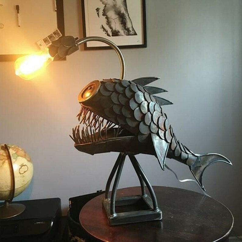 Usphonecards - Angler Fish Lamp-Best Home Decor Custom Art