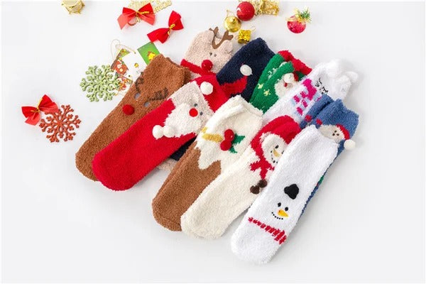 Usphonecards - Cute Christmas Style Thickened Warm Socks