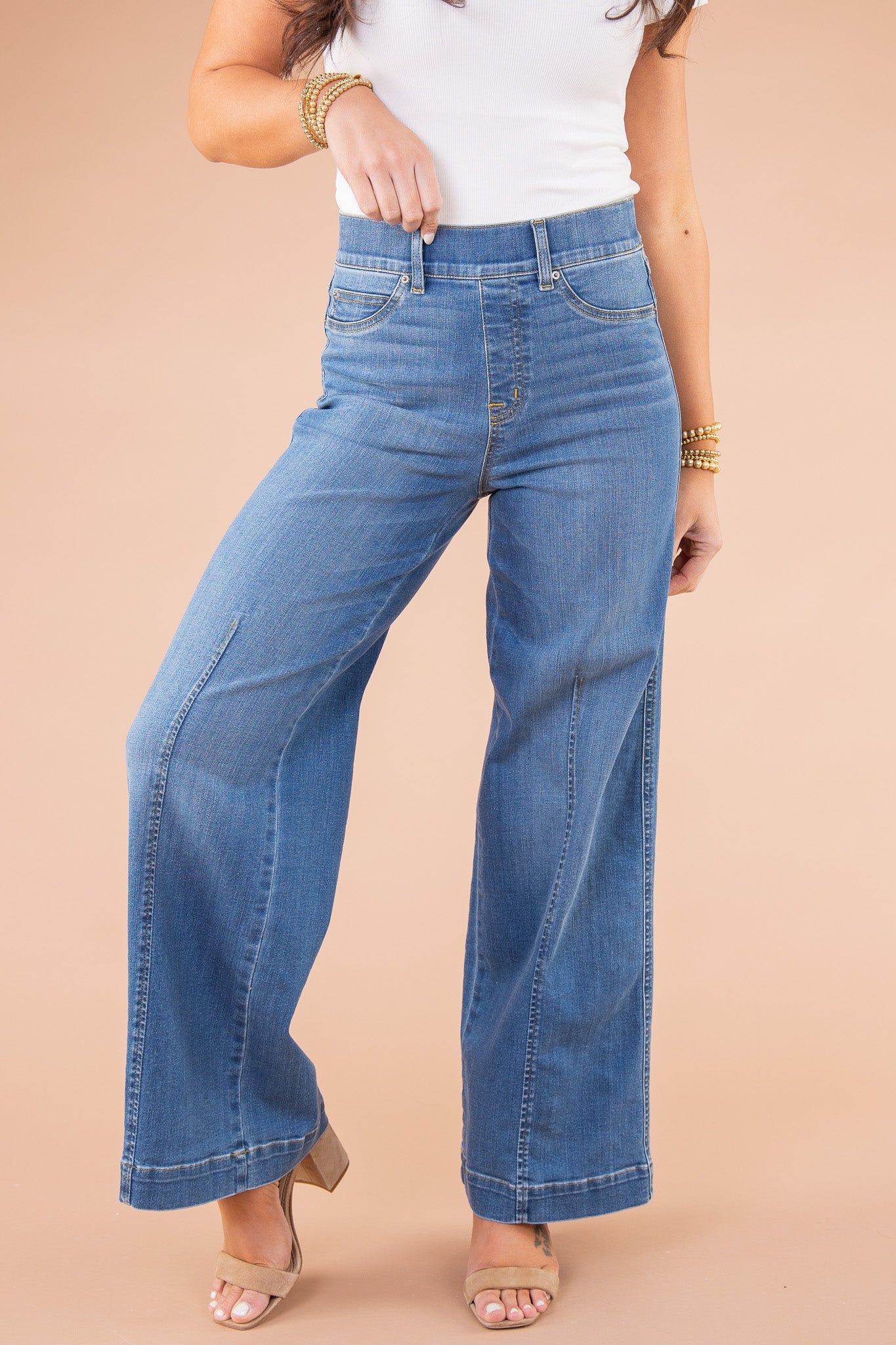 🔥Last day! 💥Special sale - Seamed Front Wide Leg Jeans - naotstore