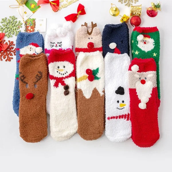 Usphonecards - Cute Christmas Style Thickened Warm Socks