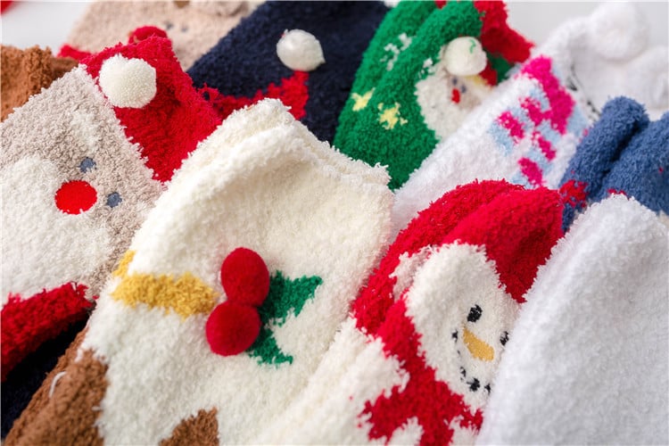 Usphonecards - Cute Christmas Style Thickened Warm Socks