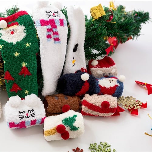 Usphonecards - Cute Christmas Style Thickened Warm Socks