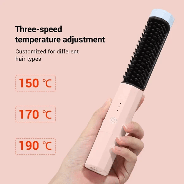 Usphonecards - Portable Cordless Hair Straightening Brush