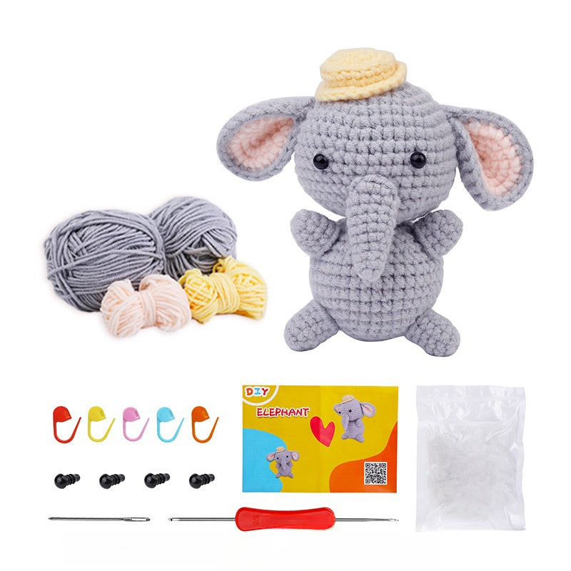 Crochet DIY Plush Elephant Material Kit