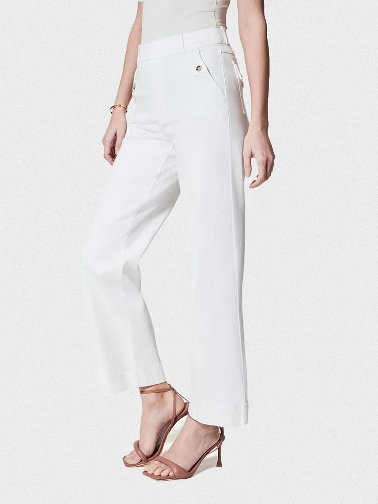 😍Last day! 💥Special sale -Tummy Control Twill Cropped Wide Leg Pant - naotstore