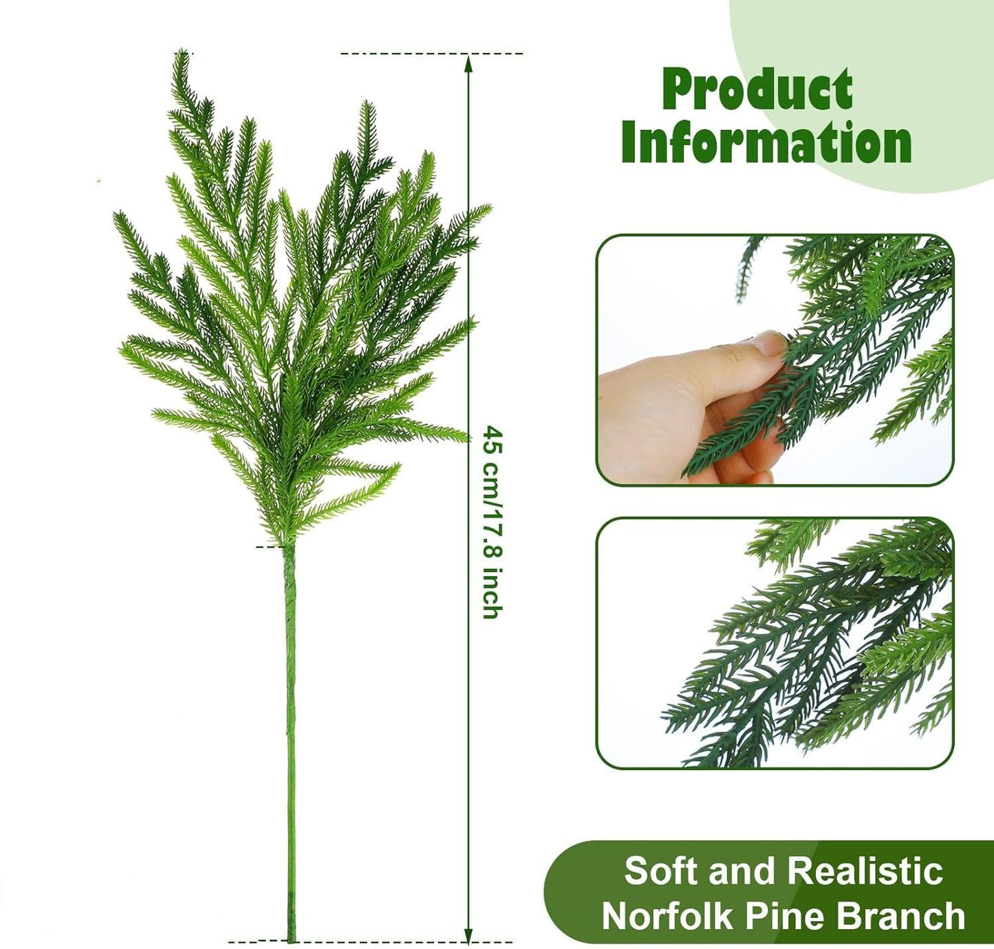 Usphonecards - Natural Christmas Greenery-Norfolk Pine Branch