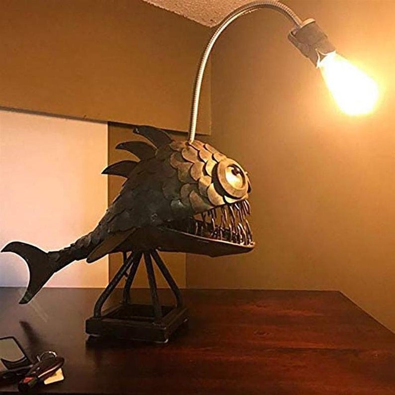 Usphonecards - Angler Fish Lamp-Best Home Decor Custom Art