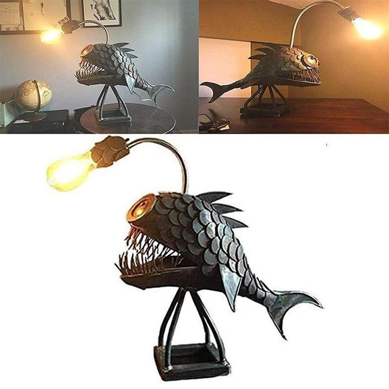 Usphonecards - Angler Fish Lamp-Best Home Decor Custom Art