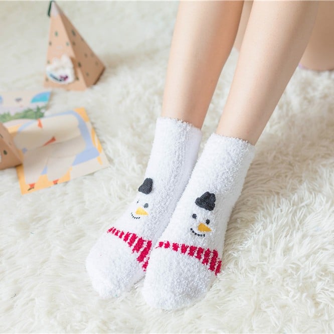 Usphonecards - Cute Christmas Style Thickened Warm Socks